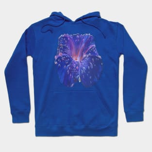 Morning Glory Petals and Dew Drops Cut Out Hoodie